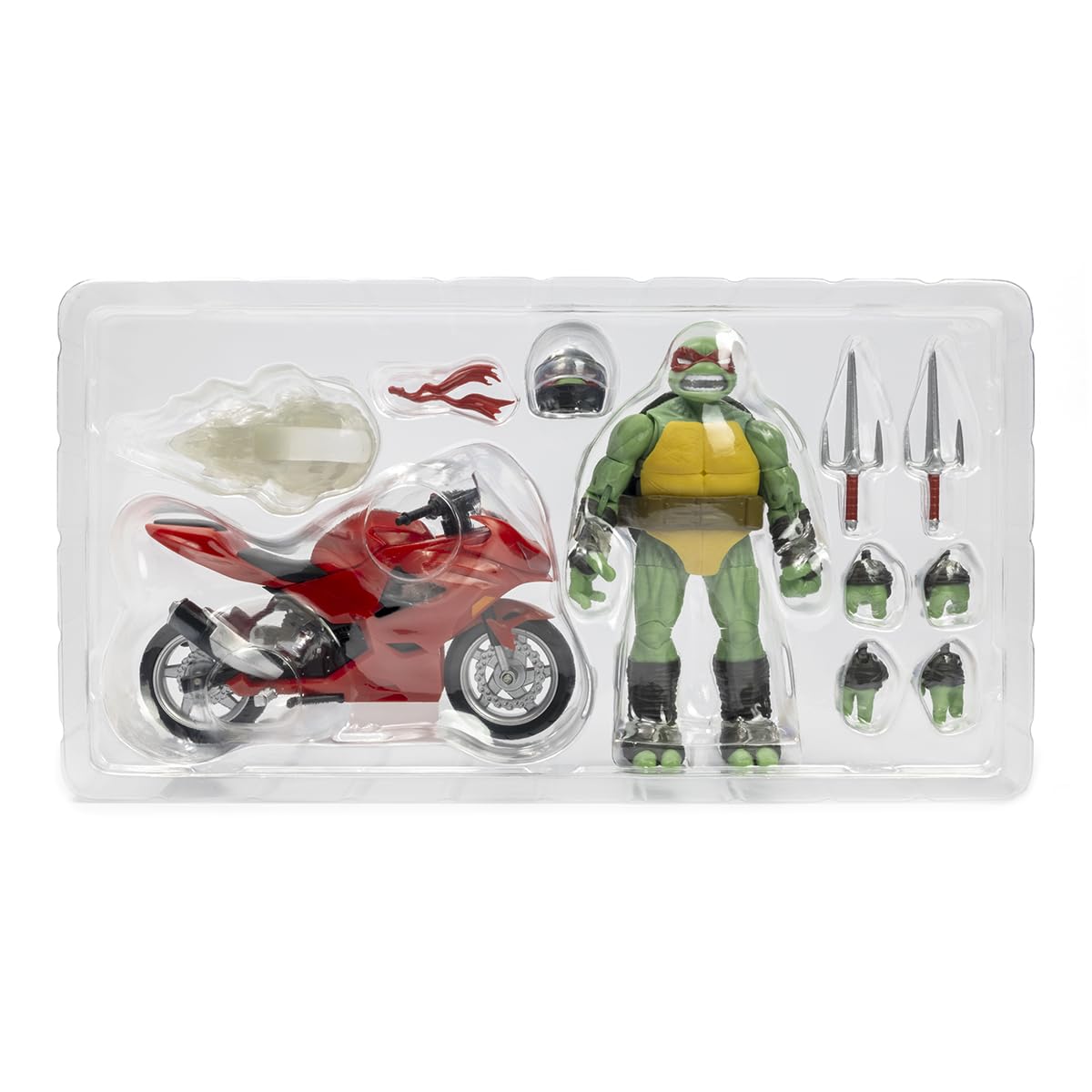 Teengae Mutant Ninja Turtles BST AXN Raphael with Motorcycle (IDW Comics)