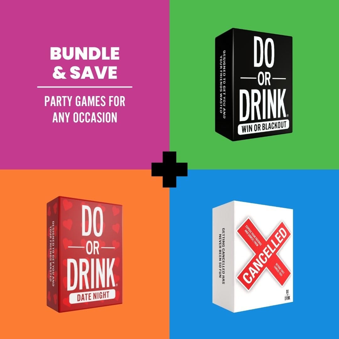 Do or Drink Intwisticated - Adult Games with Twists and Tangles - Fun Party Games with Play Mat, 150 Challenge Cards and 2 Dice - Great Gift for Game