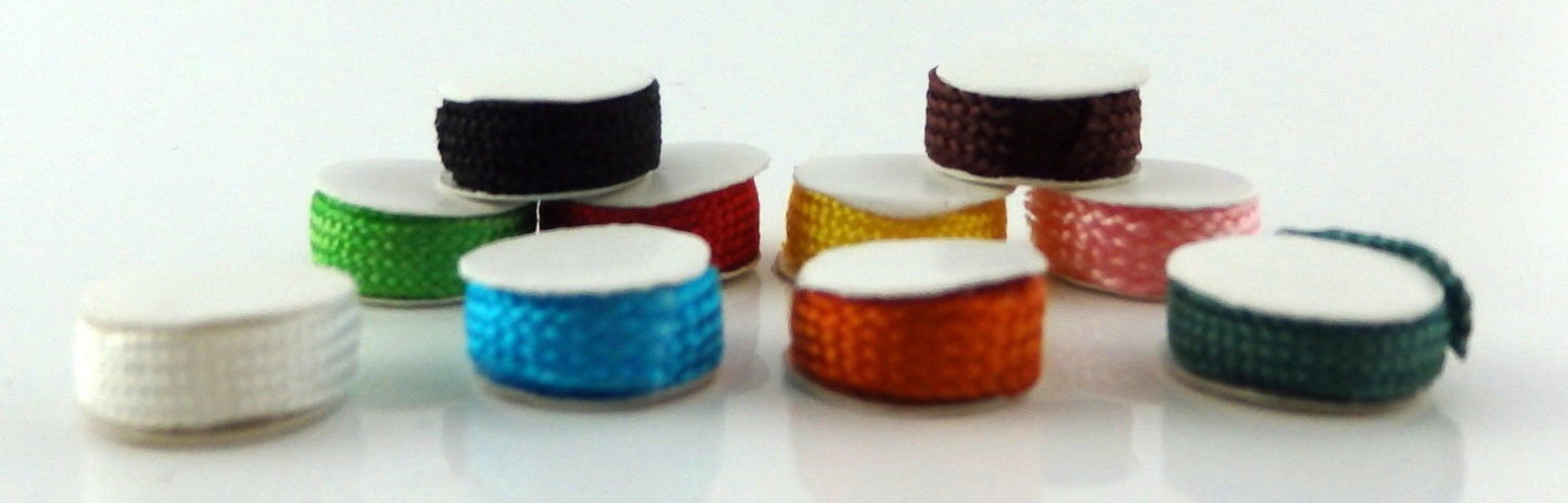 Dollhouse Miniature Sewing Set of 10 Spools of Ribbon