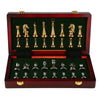 11Inch Large Deluxe Metal Chess Set - Portable Wooden Box with Alloy Pieces, Folding Board, Ideal for Adults