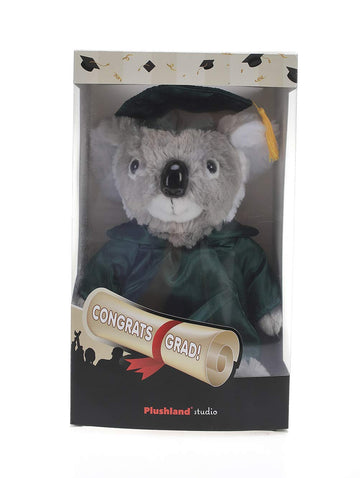 Plushland Koala Plush Stuffed Animal Toys 12 Inch Present Gifts for Graduation Day, Personalized Text, Name or Your School Logo on Gown, Best for Any
