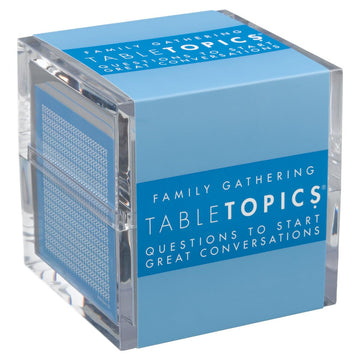 TableTopics Family Gathering Conversation Cards for Multi-Generational Get Togethers with 135 Questions to Use with Relatives at Reunions, Holidays