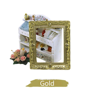 SXFSE Dollhouse Decoration Accessories, 1:12/1:6 Dollhouse Miniature Scene Model Photo Frame