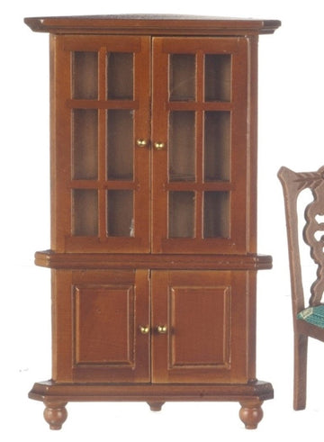 Dollhouse Miniature 1:12 Scale 6 Pc Walnut and Green Dining Room SET #T0108