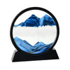 ANXUS Moving Sand Art Picture in Motion Round Glass 3D Deep Sea Sandscape Display Flowing Sand Frame, Sensory Relaxing Desktop Home Office Work Desk