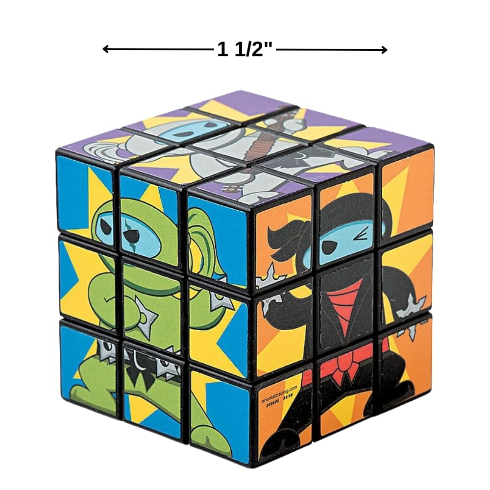 Fun Express - Ninja Mini Magic Cubes - Toys - Games - Puzzle Games & Mind Teasers - 12 Pieces