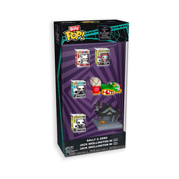 Funko Pop! Starter Set: The Nightmare Before Christmas Bitty Bundle Pack - 6 Pack - Zero, Sally, Jack Skellington, Bitty Ride Snowmobile, and Bitty
