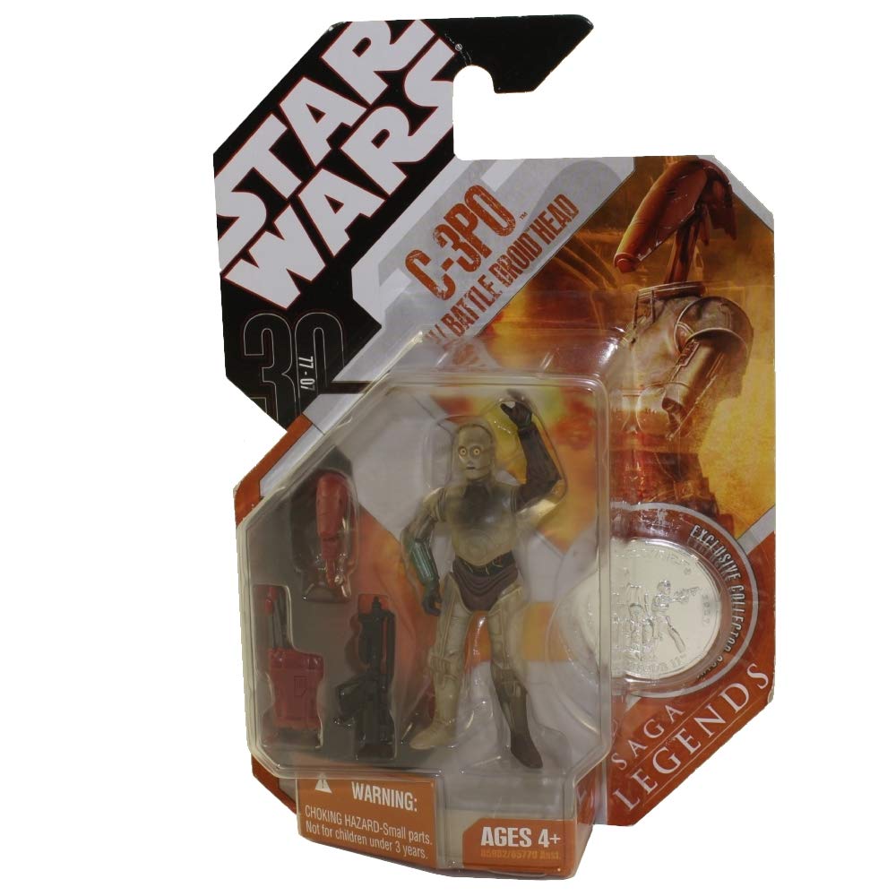 Star Wars Saga Legends - C-3PO with Battle Droid Head 3.75" Figure with Silver Coin