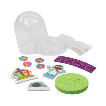 He Lives Easter Glitter Snow Globe Craft Kit VBS 2026 - Makes 12