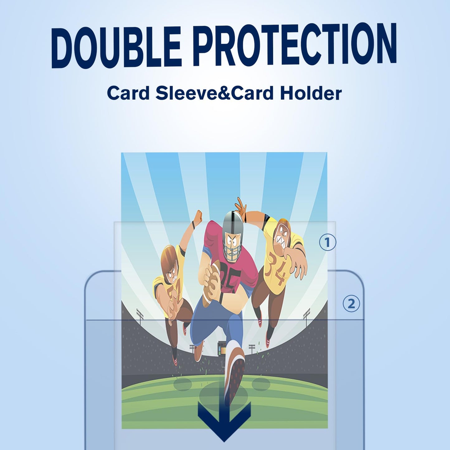 600ct Semi Rigid Card Holder - Ultra Clear Card Savers TCG Protectors, with 1/2'' Protective Lip, Semi Rigid Card Sleeves for BGS, SGC Grading