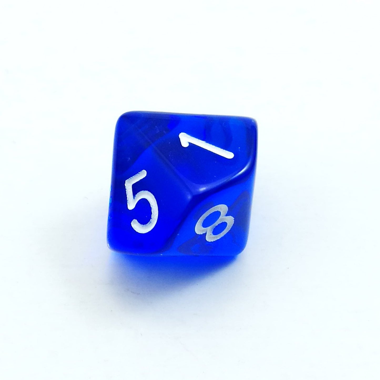 Bescon 10-Sided Polyhedral Dice, Blue "Translucent", Numbered 1-10, 10-Piece Set for Tabletop Games