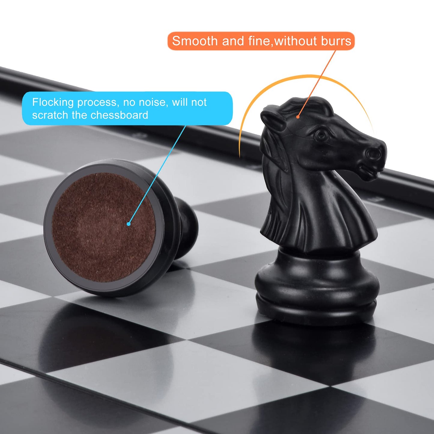 ColorGo Chess Set with Folding Magnetic Travel Games Board and 2 Extra Queens for Kids and Adults
