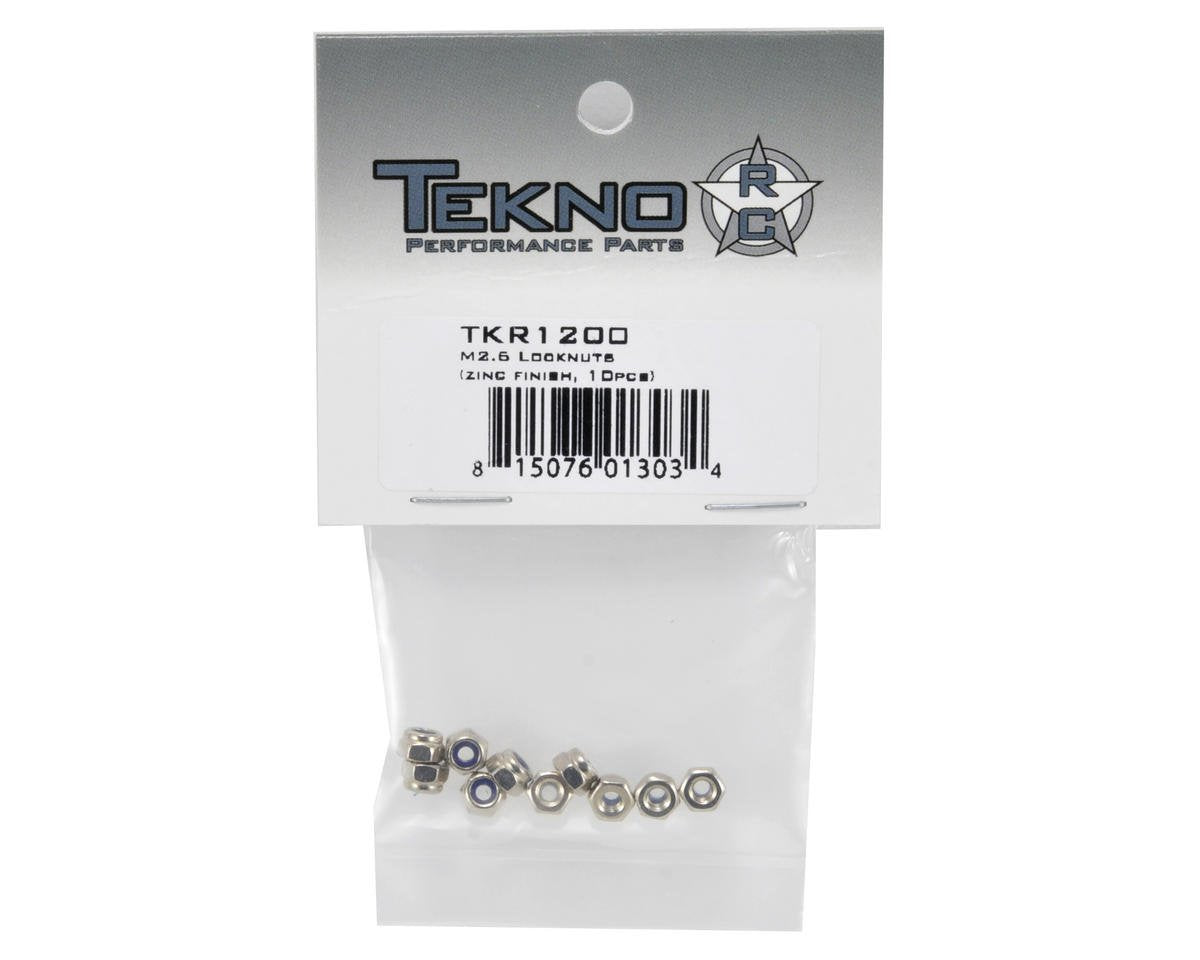 Tekno RC LLC M2.5 Locknuts- Zinc 10pcs TKR1200 Electric Car/Truck Option Parts