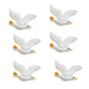 XRI XURUOYI 12Pcs Miniature White Flying Dove Figurines, Elegant Resin Peace Birds for Dollhouse Garden, Rooftop, Wedding Scenes, Collectible Animal