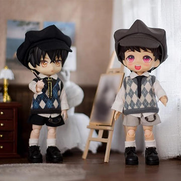 niannyyhouse School Uniform Outfit for Ob11 1/12 BJD Doll 4.3 inches (11 cm) Body (A-6)