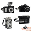 4 Pcs Miniature Camera 1:4 Scale Mini SLR Camera Prop Ornament Vintage Camera Model Mini Decoration Accessories Photography Props