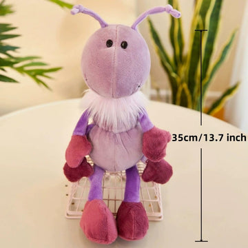 Xshelley 13.7 inch Ant Plush with Scarf Stuffed Animal Soft Plush Toy,Ants Plush Doll,for Birthday Party Gifts Home Decorations (Purple)