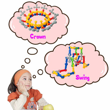 SHUNLAM Building Toys for Kids, 110 Pcs STEM Toys for Boys and Girls, Interlocking Playset for Age 3+, Kids Creative Kit (110 PCS)