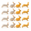 12 Pcs Easter Bunny Figures Fairy Garden Miniature Rabbit Figures Farm Animal Bunny Figurines Cake Topper Decorations Easter Egg Fillers Party Favors