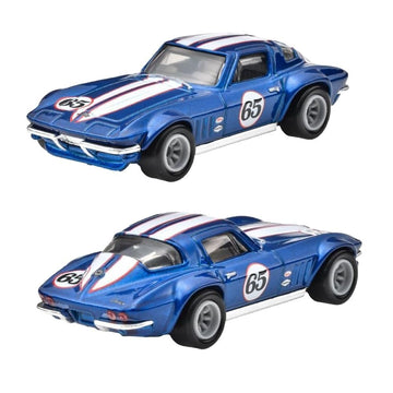 Mattel Hot Wheels HRR80 Premium 2 Pack '69 COPO Corvette/Custom Corvette Stingray Coupe Vehicle Toy Mini Car 3 Years Old Blue