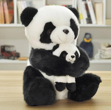12 Inch Parent-Child Panda Plush Toys Mum and Baby Panda Stuffed Toys