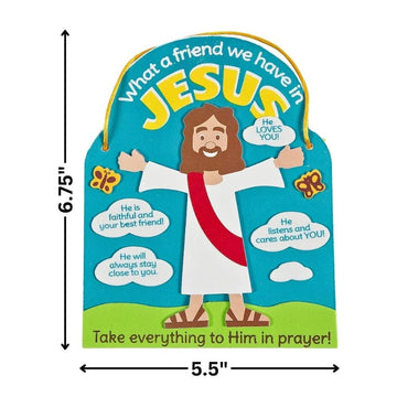 Fun Express What A Friend We Have in Jesus Craft Kit - Sunday School Crafts for Kids Bulk 12 Pack | Christian Stickers for Kids & Bible Crafts |