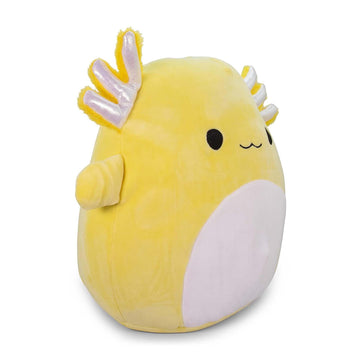 Official KellyToy Squishmallow Treyton Axoltl Yellow 12-inch Plush Pillow