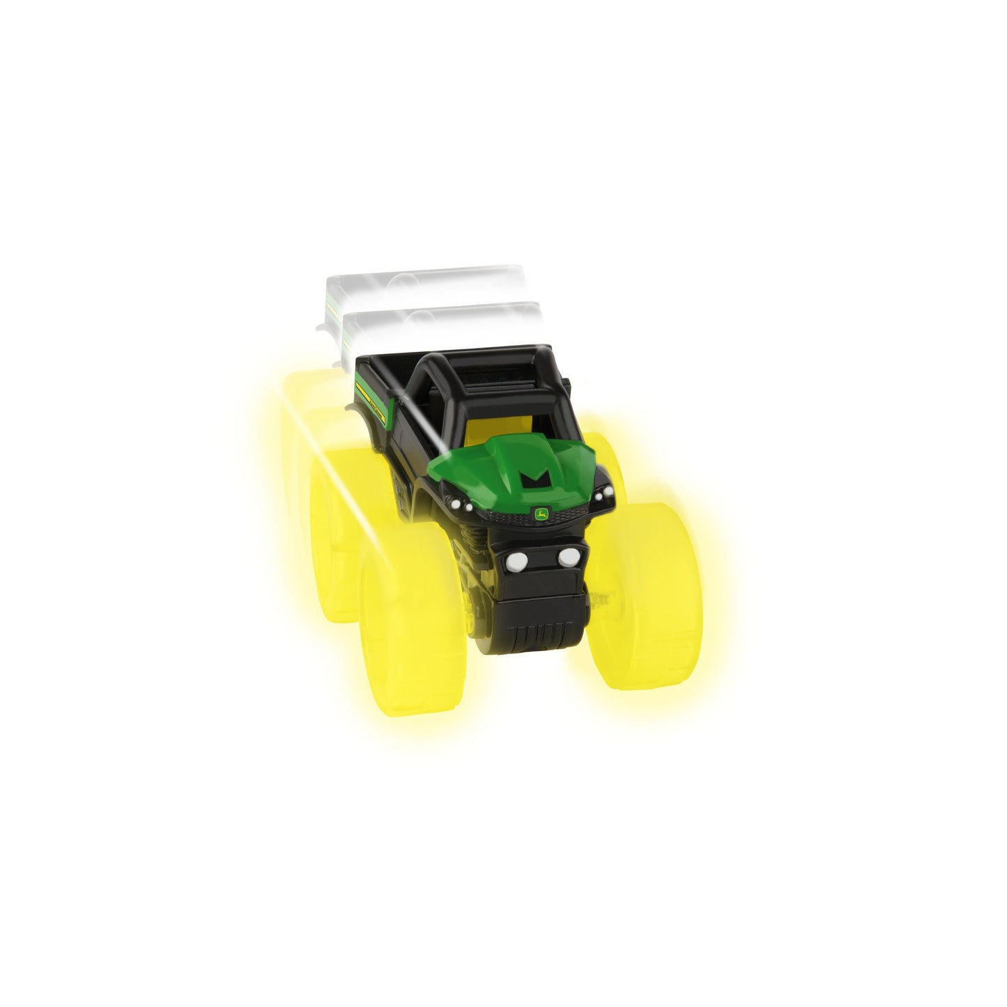 TOMY Monster Treads Lightning Wheels - Includes 1 John Deere Miniature Monster Truck Toy - Gator or Tractor Toy (Vehicle May Vary) - John Deere Toys