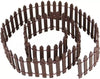 1Pc 35 Inches Brown Mini Fairy Garden Fence, Micro Landscape Miniature Ornaments for Dollhouse, Crafts, Diorama Project, Plant Pot DIY
