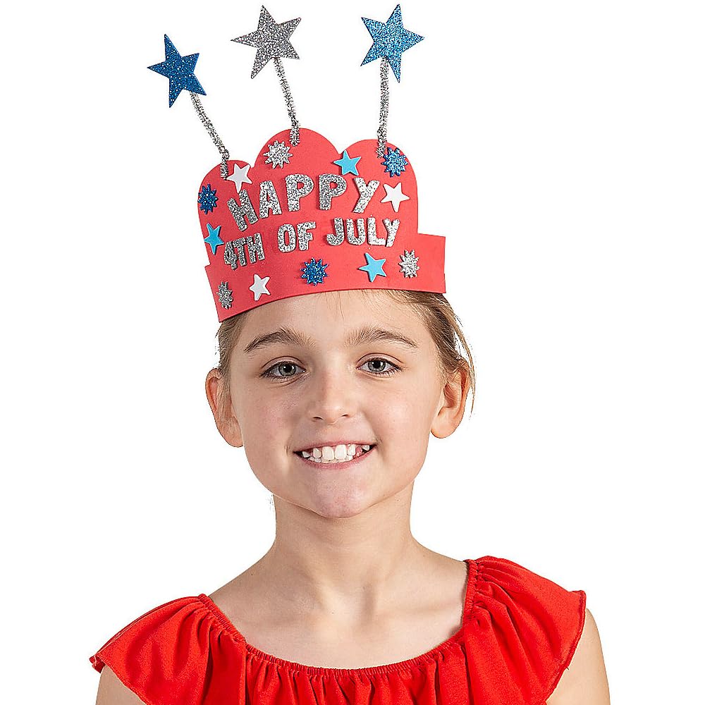 Fun Express Patriotic Crown Craft Kit - Makes 12