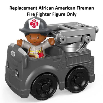 Replacement Part for Fisher-Price Little People to The Rescue Fire Truck Playset - GGT34 ~ Replacement African American Fireman Fire Fighter Figure ~