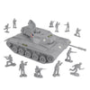 Tim Mee Toy Walker Bulldog Tank Playset- Gray 13pc - Made in USA