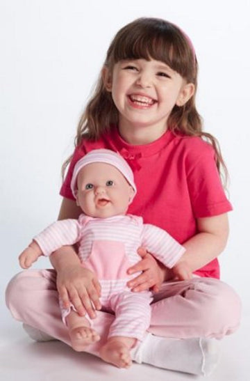 JC Toys | 4 Assorted Baby Doll Rompers and Hats | Pink + Blue + Light Pink + Purple | | Ages 2+ | Fits Dolls 14"-16""