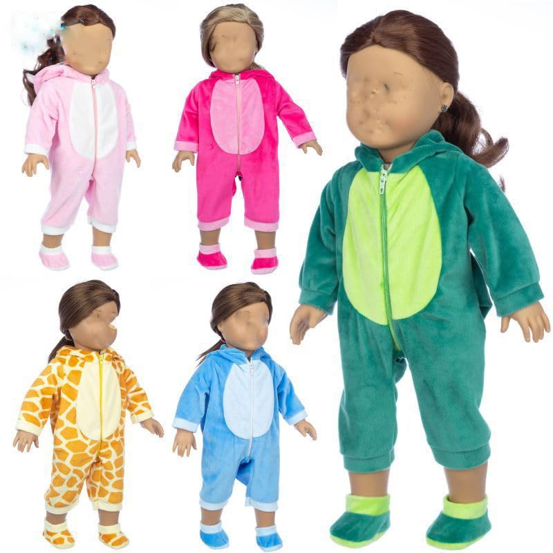 Suit+Shoes Dolls Outfit for 18 inch 43cm Baby Doll Cute Jumpers Rompers Doll Clothes (Blue)