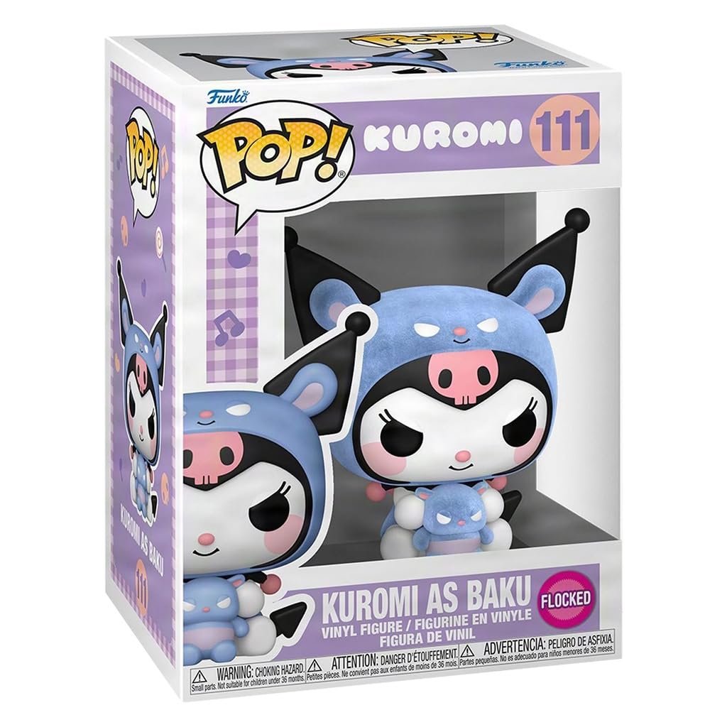 Pop! Animation: Kuromi as Baku Flocked #111 Sanrio Vinyl Figure Limited Edition