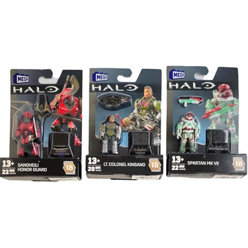 Mega Construx Halo Heroes Series 18 - Complete 5?Figure Buildable Action Figure Bundle | Sangheili Honor Guard, Atriox, Spartan MK VII & More | Ages