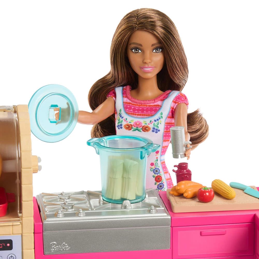 Barbie and Teresa Recipe for Friendship Teresa Fashion Doll & Kitchen Playset with 20+ Accessories Including Color-Change Cookies