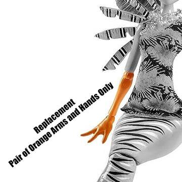 Replacement Parts for Monster High Great Scarrier Reef Glowsome Ghoulfish Toralei Doll DHH36 - Replacement Arms and Hands Orange