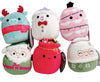Squishmallows 2024 Christmas Moose, Snowman, Tree, Giftbag, Mr&Mrs Santa Plush Dolls, 5" Mini, Set of 6