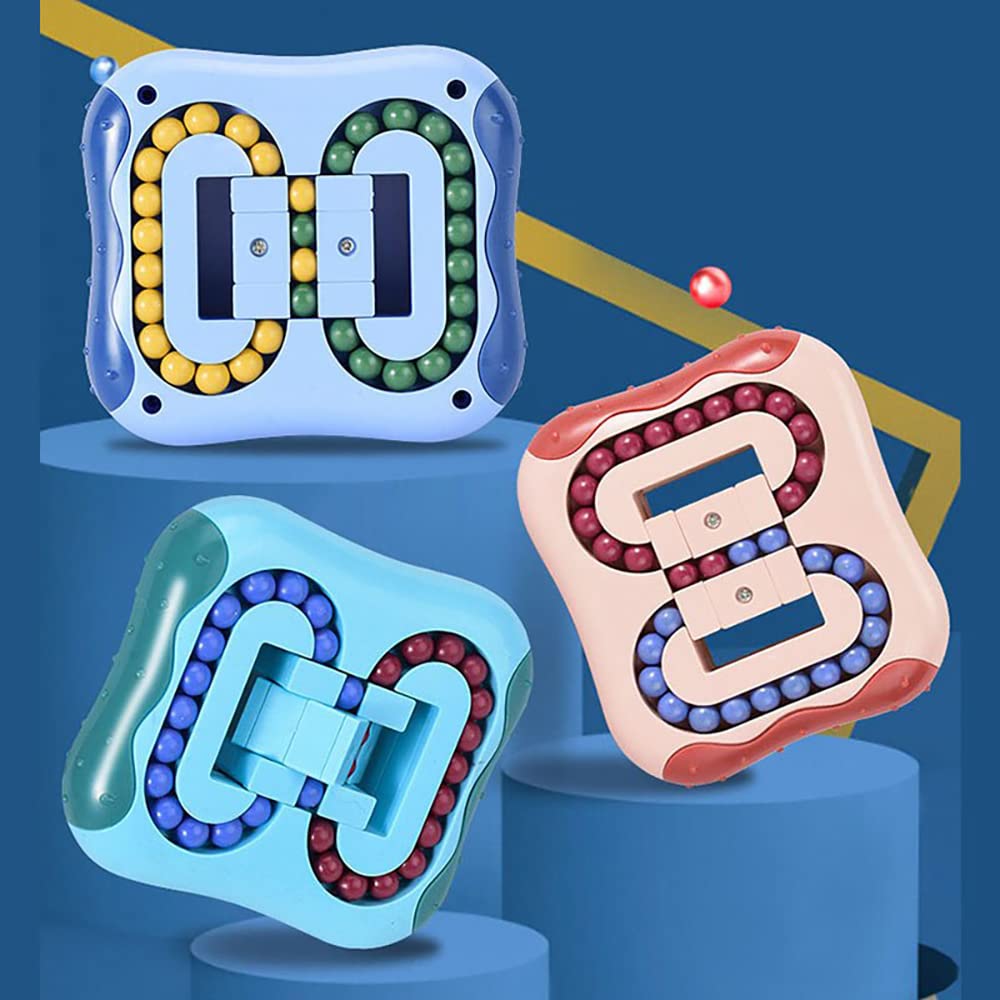 JHBEMAXS Magic Bean Cube Rotating Puzzle Games Fidget Toys (Pack of 3 PCS)