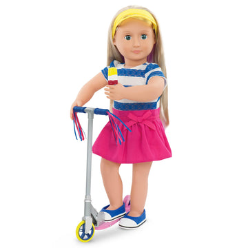 Our Generation - 18-Inch Doll Clothes - Cute to Scoot Deluxe Scooter Outfit - Fashion Clothes & Accessories, Includes Scooter,Pretend Play, for 3+