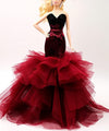 Cora Gu Handmade Black Rose Dress for 12 inch Doll and Doll Not Included