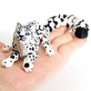 Maxdecoer 3D Printed Snow Leopard, 8" Flexible Articulated Snow Leopard Animal Figure, Desk Fidget Toy for Stress Relief & Office Decor Gift