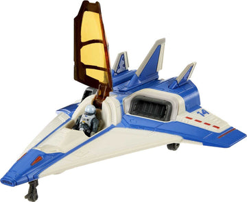Mattel Disney Pixar Lightyear Hyperspeed Series Mini Action Figure & Toy Vehicle Set, Buzz Lightyear & XL-14 Spaceship, 5.6-inch Vehicle