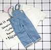 XiDonDon Blyth BJD Clothes 30cm 1/6 BJD SD YOSD Doll Clothes Fashion Denim Overalls Pants and Short Sleeve T-Shirt Set Doll Accessories (Blue)