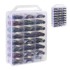 TONYLAIJIANTAO Double Sided 1/64 Scale Toy Car Storage Case Compatible with Matchbox Car Hot Wheels Storage Case,48 Slot Transparent Organizer for 48
