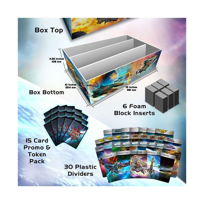 Wise Wizard Games, Star Realms Universal Storage Box - Card Deck Box - Durable and Sturdy - Designed for use with Star Realms Deck Building Game