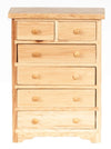 Handley House Dollhouse Miniature Oak Chest of Drawers