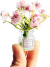 1Pc Pink Miniature Flower in Vase Dollhouse Mini Jasmine Flowers Handmade Easily Matched Dollhouse Flower Vase Set Model Decor for 1:6 or1:8 Scale
