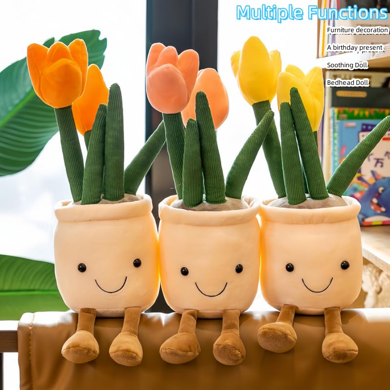 XIZHI 2 Pack 13.8" Soft Plant Plush Toy Stuffed Animals Succulents Plush Pillow Decor Plant Throw Plushie Pillow Doll Gift for Kids Boys